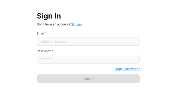 chronos login screen after pnpm start